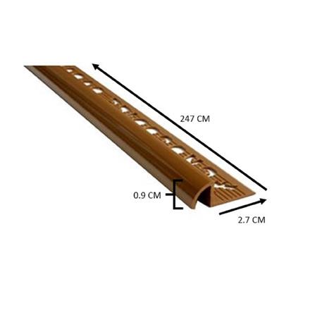 WINSHEN CORNER TRIM PVC 9MM BRONZE BROWN 2.45M