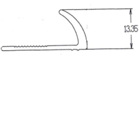 WINSHEN CORNER TRIM PVC 12MM LT11 BLACK 2.45 M