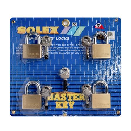 MASTER KEYED PADLOCK SOLEX 4:1/40 40MM 4EA/SET