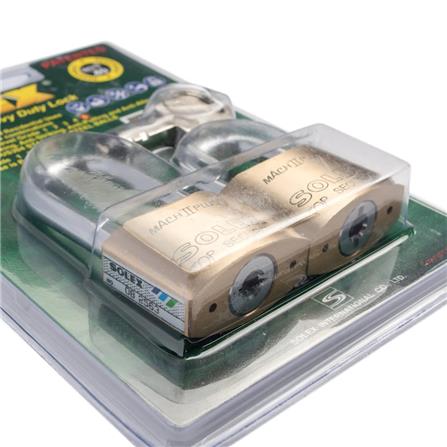 KEYED ALIKE PADLOCK SOLEX MACH240 40MM 2EA/SET