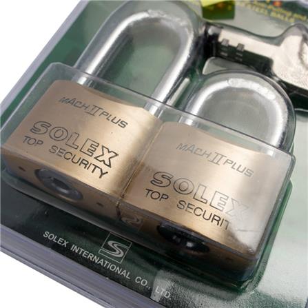 KEYED ALIKE PADLOCK SOLEX MACH240 40MM 2EA/SET