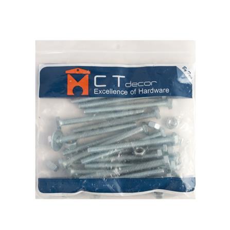 HEX BOLT SET BY TORA 1/4"X3"