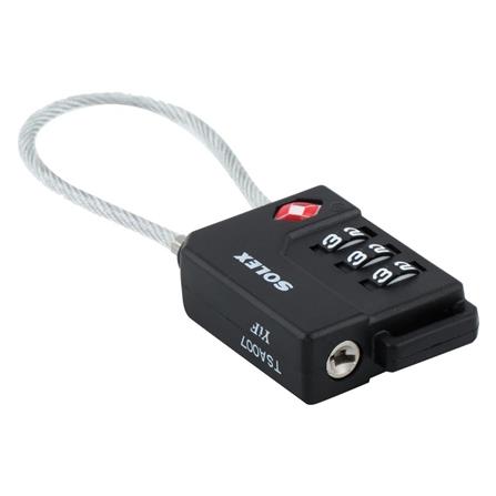 COMBINATION PADLOCK SOLEX TSA 33W 31MM BLACK