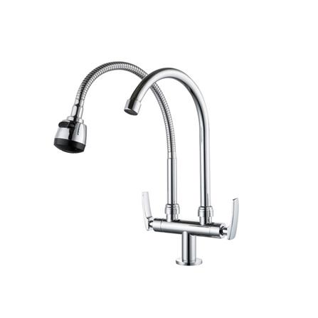LIVINOX SINK FAUCET LT-AM131F TAP DOUBLE "U" SPOUT + FLEXI SPOUT SPRAYER