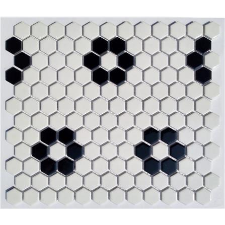 MOSAIC RETRO BLACK & WHITE CZG053Y 30.2X26.3CM