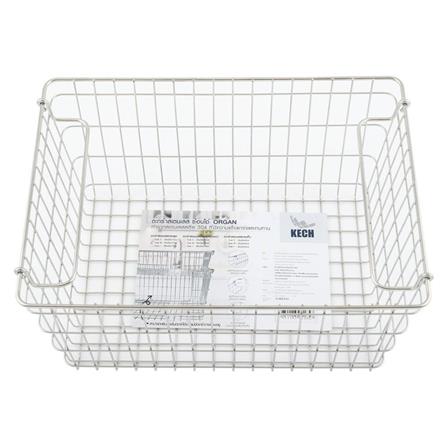 STACKABLE STAINLESS STEEL WIRE BASKET KECH ORGAN M 36X26X19CM