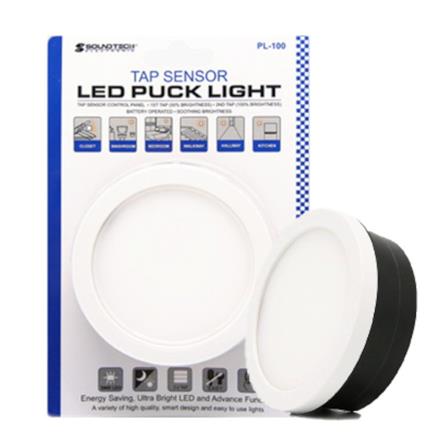 SOUNDTEOH TAP SENSOR LED PUCK LIGHT FLASHLIGHT PL-100