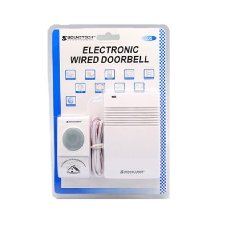 ELECTRONIC WIRED DOORBELL 035 SOUNDTEOH WIRED 1.8M