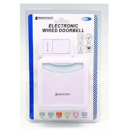 ELECTRONIC WIRED DOORBELL 963 SOUNDTEOH WIRED 2M