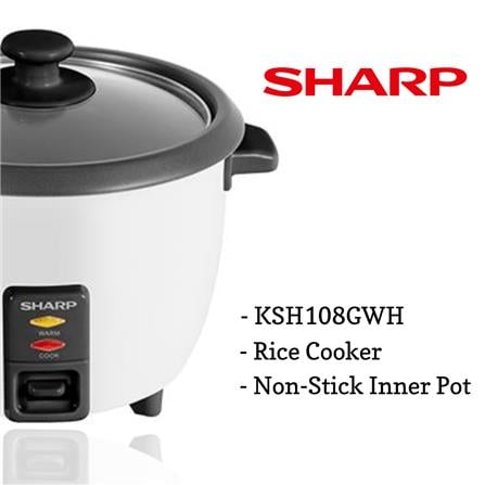 SHARP CONVENTIONAL RICE COOKER KSH108GWH 485WATT 1.0LITER