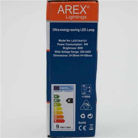 LED BULB T7A 9W E27 3K WARM WHITE LEDTA9Y27 AREX