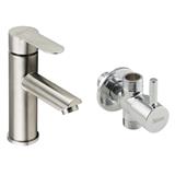 RASLAND BASIN MIXER WITH STOP VALVE SS-4003-STOP