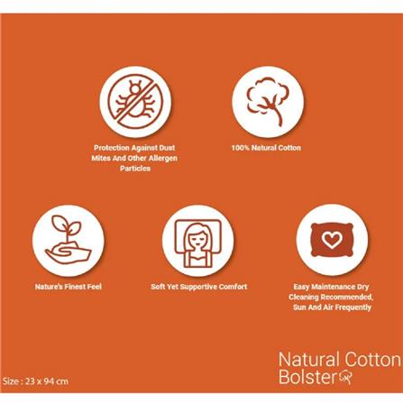 JEAN PERRY NATURAL COTTON BOLSTER