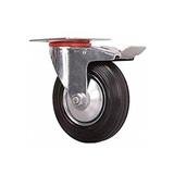 TAHAN SWIVEL RUBBER CASTER+BRAKE 3 INCH