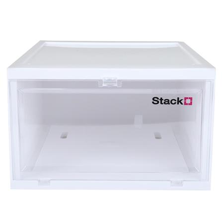 SHOE BOX STACKO 28X35X17CM WHITE