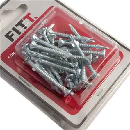 SELF-DRILLING SCREW FITT 7X1-1/2&rdquo; 25EA