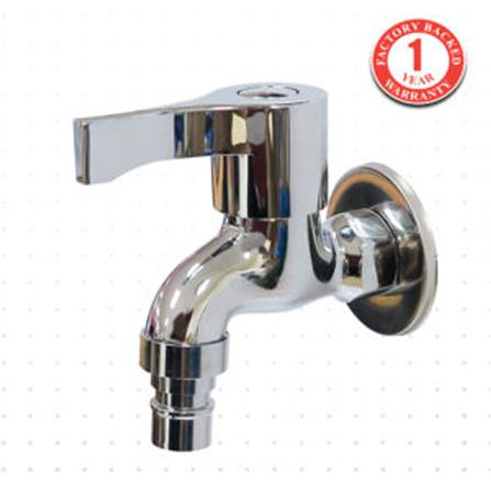 TRUFLO SHANK FAUCET  WALL TAP W/HOSE FBT-L0102B-1TPCRM BRASS