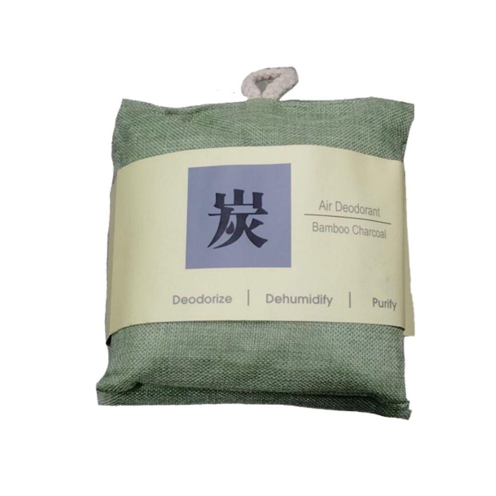 HOME+ BAMMBOO CHARCOAL SACHET WITH STRING 85G X 2 GREEN
