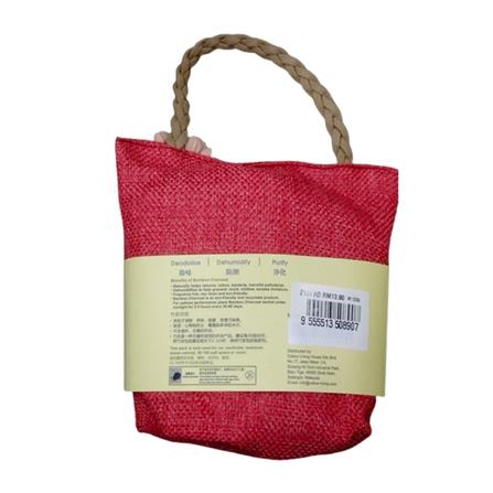 HOME+ BAMBOO CHARCOAL SACHET WITH STRING 230G RED