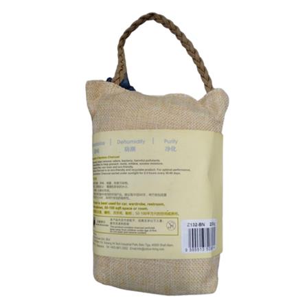 HOME+ BAMBOO CHARCOAL SACHET WITH STRING 230G BROWN