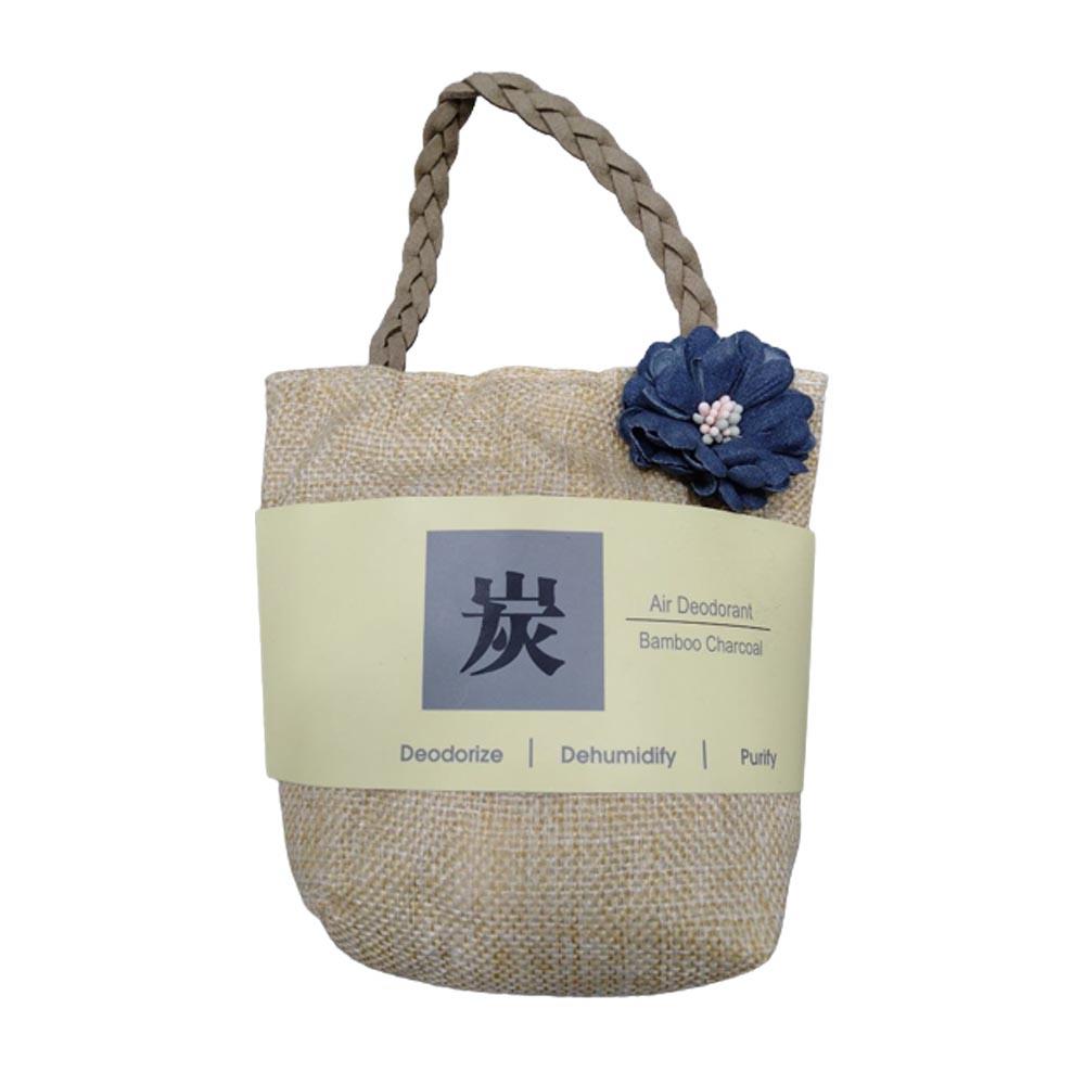 HOME+ BAMBOO CHARCOAL SACHET WITH STRING 120G BROWN