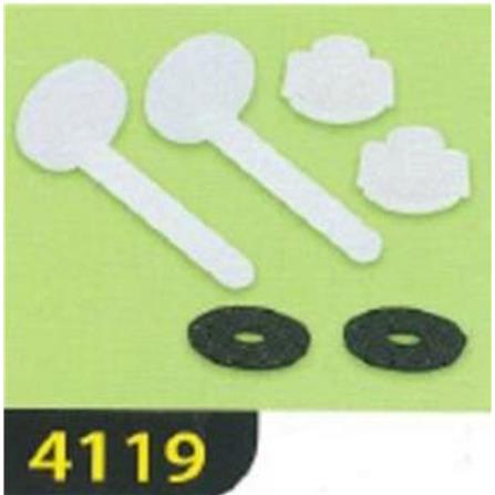 WATERTEC TOILET SEAT HINGE SET SQUARE FMS-TH0020-1