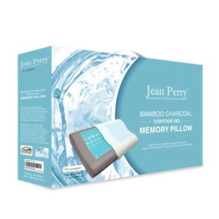 JEAN PERRY HEALTHY PILLOW BAMBOO CHARCOAL GEL CONTOUR MEMORY 60X40 WHITE