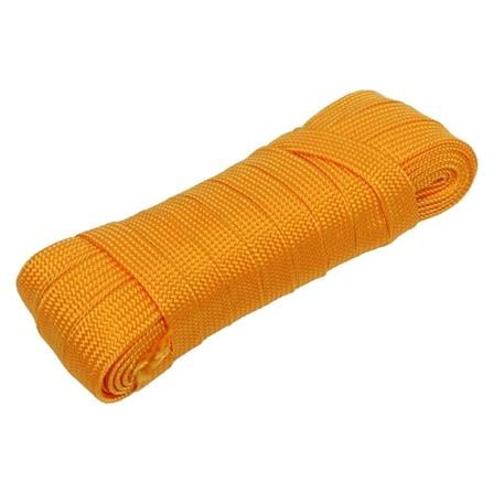 FLAT BRAIDED NYLON ROPE ELEGANCE 15MMX10M ORANGE