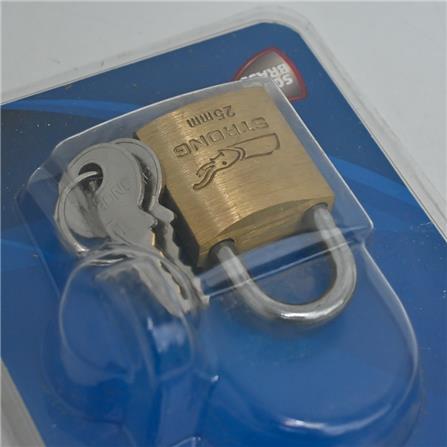 STRONG SOLID BRASS PADLOCK 25MM 1 EACH BRASS