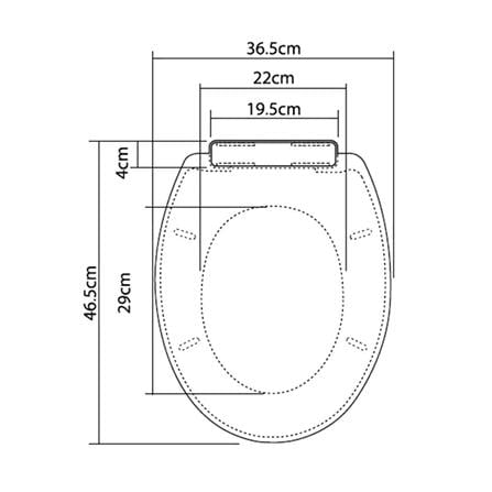 PLASTIC TOILET SEAT L-2020 GIRAFFE WHITE