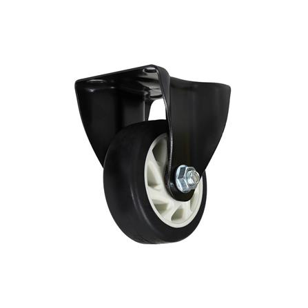 FIXED PLATE CASTER WHEEL FITT 623100 4" BLACK