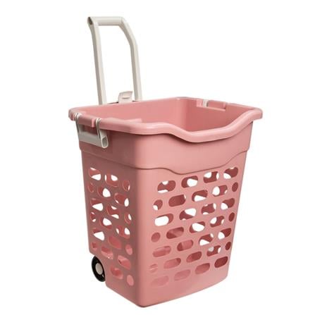 PASTEL MY BASKET WITH WHEEL SET 2PCS PINK