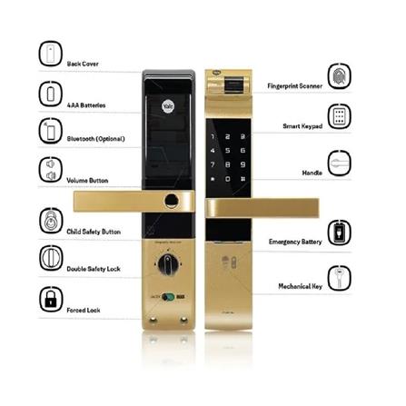 YALE SMART MORTISE LOCK YDM3109 GOLD