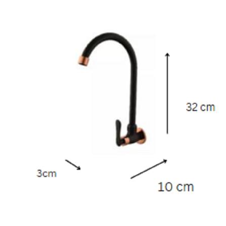 CABANA SINK FAUCET CB2841-ROSE GOLD+ MATT BLACK (WSCCF) (E)