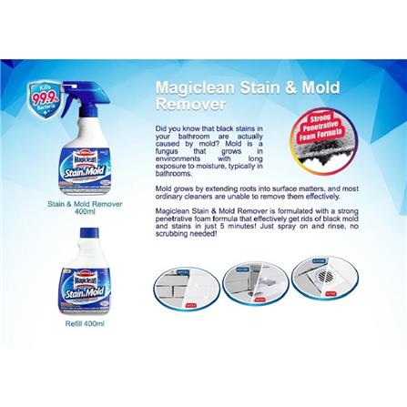 MAGICLEAN BATHROOM CLEANER TRIGGER SPRAY STAIN & MOLD 400ML