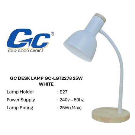 GC DESK LAMP GC-LGT2278 25W WHITE
