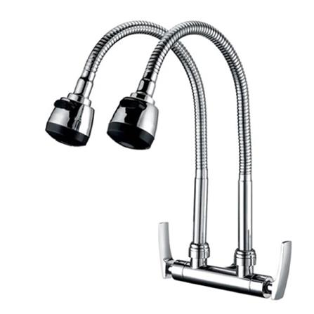 LIVINOX SINK FAUCET DOUBLE FLEXI SPRAYER SPOUT LT-AM232DF BRASS CHROME (WDCCX/E)