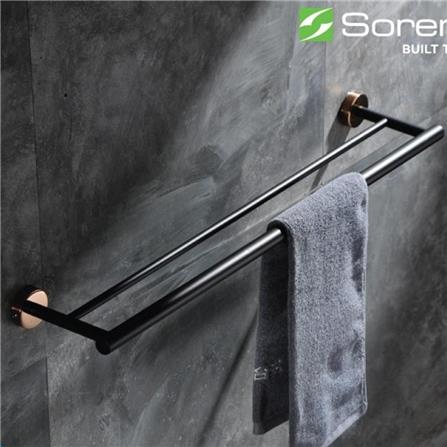 SORENTO 2 TIER TOWEL BAR 75CM SRT450-RG SS (E)