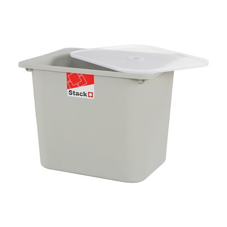 STORAGE BOX WITH LID STACKO 2011C 43X33X34CM GRAY