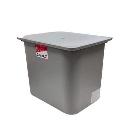STORAGE BOX WITH LID STACKO 2011C 43X33X34CM GRAY