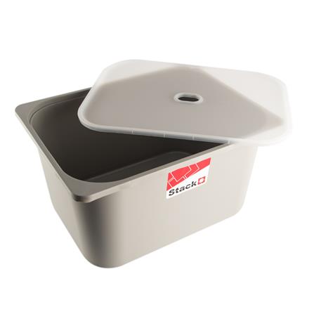 STORAGE BOX WITH LID STACKO 2011B 43X33X22CM GRAY