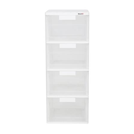 4 DRAWER STACKO MAX(M) 40X46X104CM CLEAR