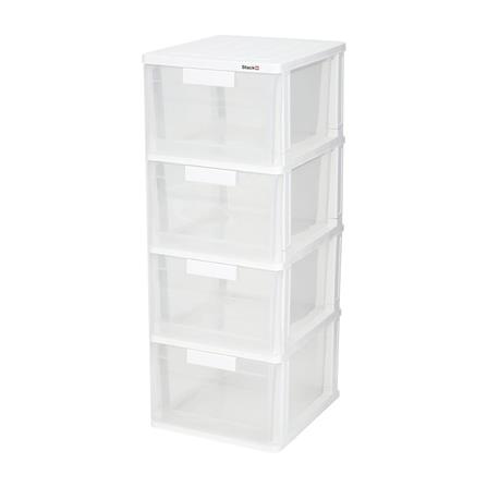 4 DRAWER STACKO MAX(M) 40X46X104CM CLEAR