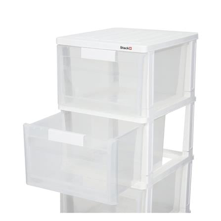 4 DRAWER STACKO MAX(M) 40X46X104CM CLEAR