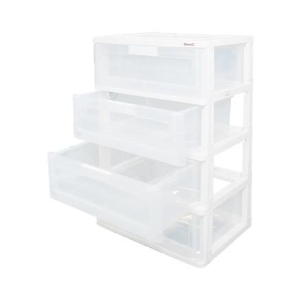 4 DRAWER STACKO MAX(L) 58.5X41X88CM CLEAR