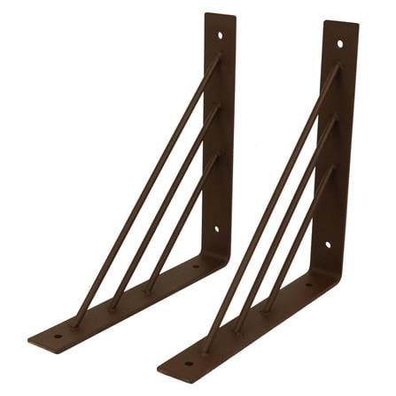 BRACKET STACKO TRIPLE LINE 18X18CM BROWN