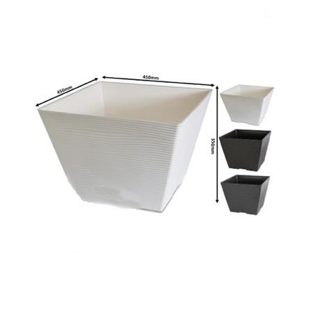 FELTON SQUARE POT FBL 2492 WHT (D30*H26)