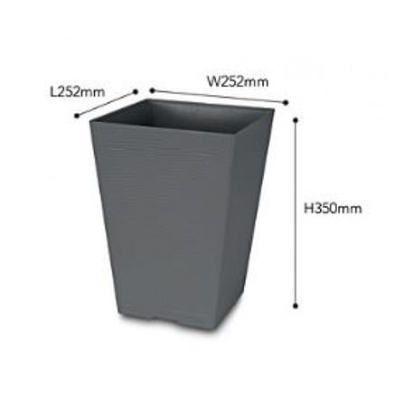 FELTON SQUARE POT FBL 2453 GRY (D25*H35)