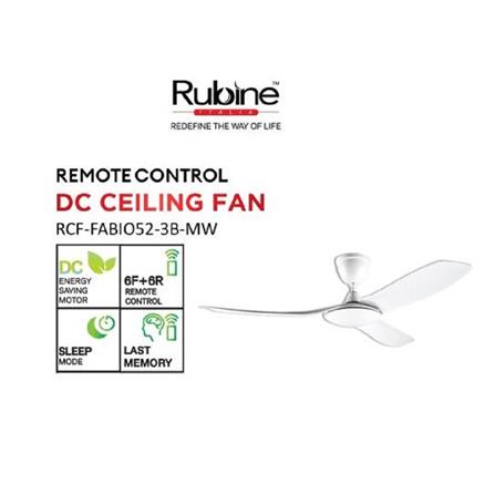 RUBINE CEILING FAN RCF-FABIO52 3B MATTE WHITE 52"