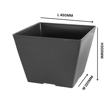 FELTON SQUARE FLOWERPOT 2492 GREY (D30*H26)